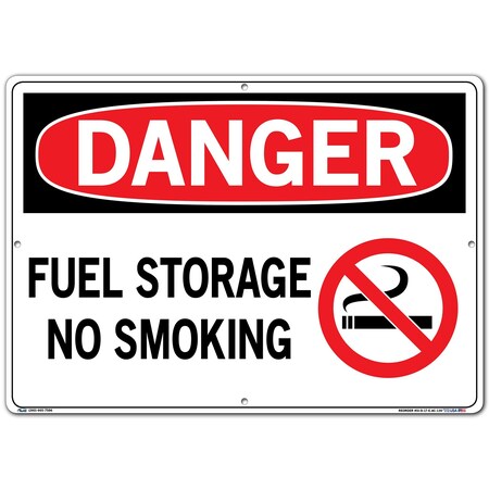 Vestil Aluminum Composite Sign, 14-1/2" H, 20-1/2" W, Rectangle, English, SI-D-17-E-AC-130 SI-D-17-E-AC-130